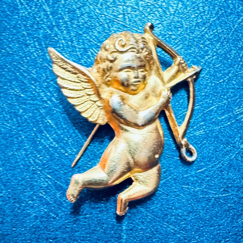Gold Angel Brooch